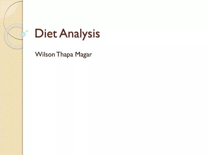 diet analysis