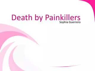 Death by Painkillers