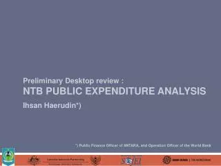 preliminary desktop review ntb public expenditure analysis