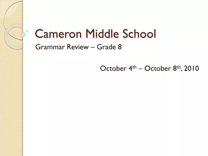 cameron middle school