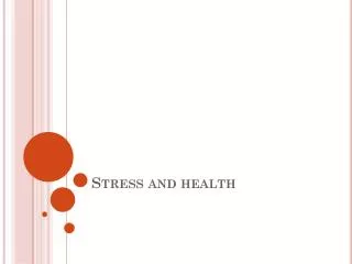 Stress and health