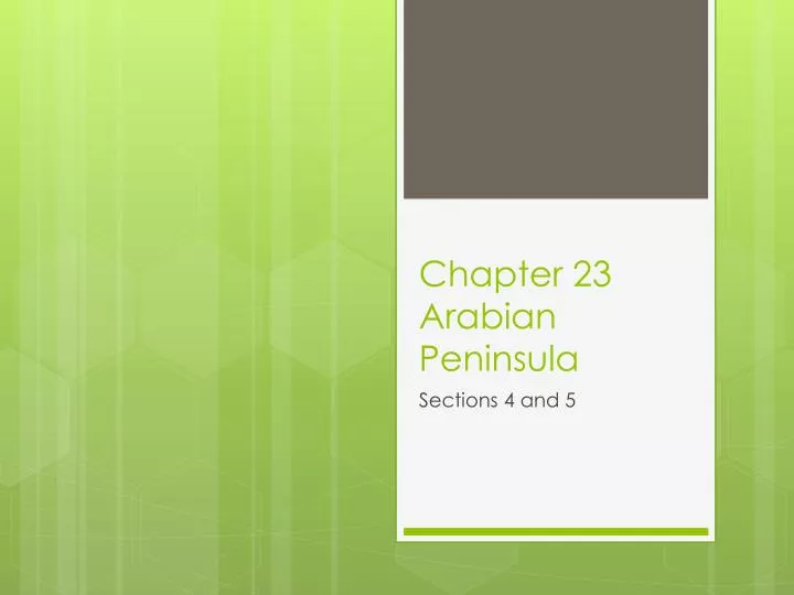 chapter 23 arabian peninsula