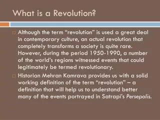 What is a Revolution?