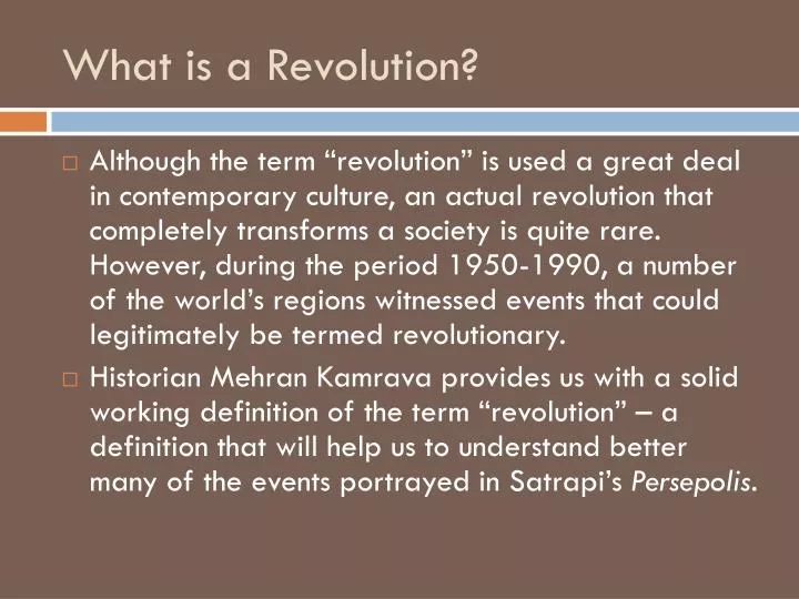 what is a revolution