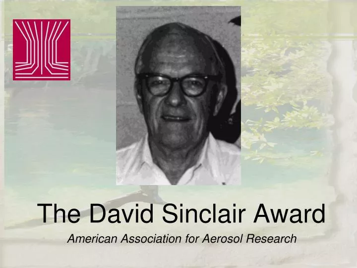 the david sinclair award