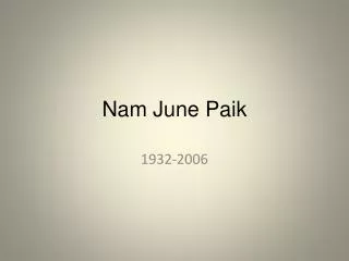 nam june paik