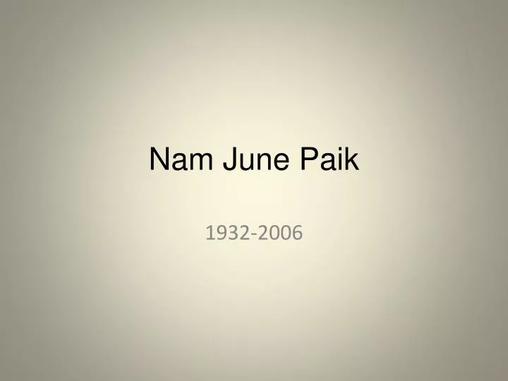 nam june paik