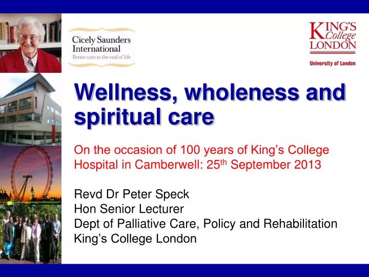wellness wholeness and spiritual care