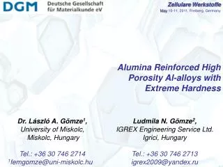 Alumina Reinforced High Porosity Al-alloys with Extreme Hardness