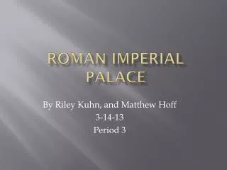 Roman Imperial Palace