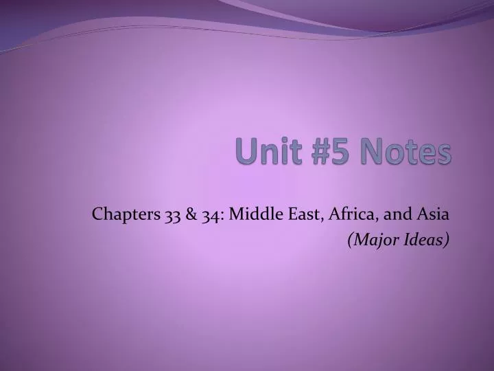 unit 5 notes