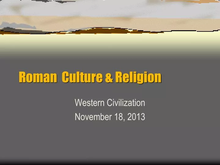 roman culture religion