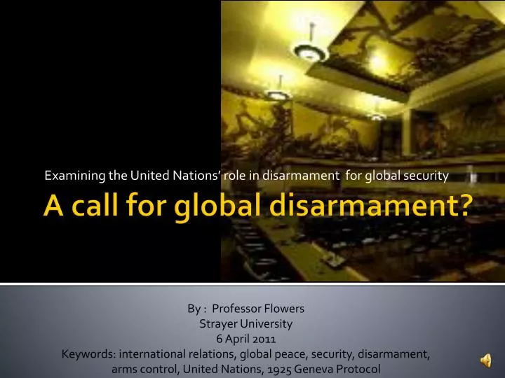 examining the united nations role in disarmament for global security