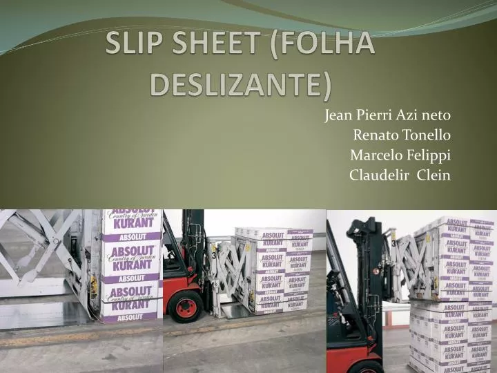 slip sheet folha deslizante