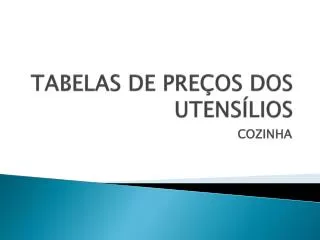 tabelas de pre os dos utens lios