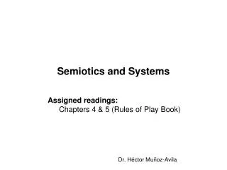 Semiotics and Systems