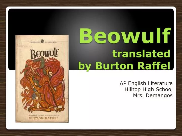 beowulf translated by burton raffel