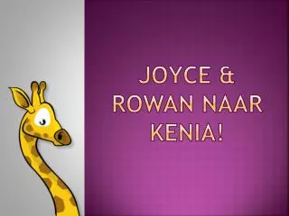 joyce rowan naar kenia