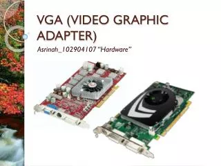 VGA (VIDEO GRAPHIC ADAPTER)