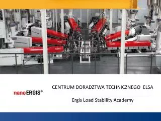 CENTRUM DORADZTWA TECHNICZNEGO ELSA Ergis Load Stability Academy