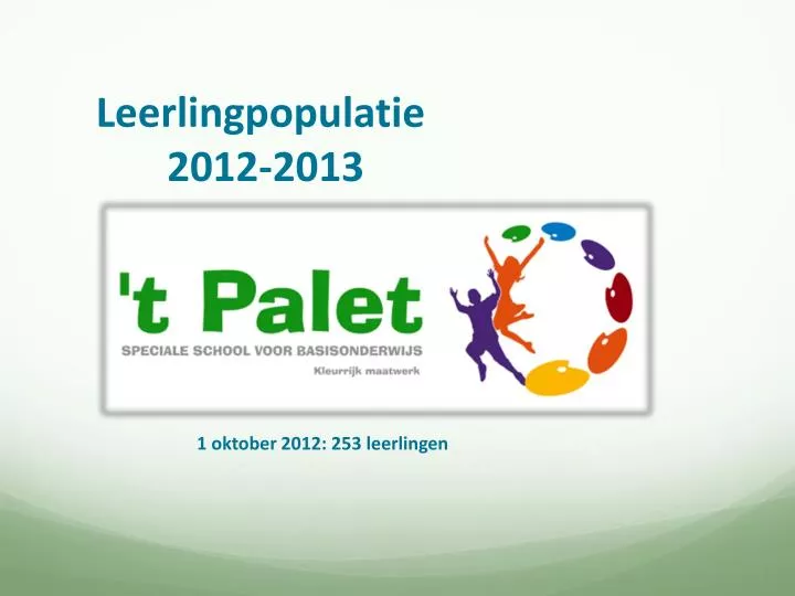 leerlingpopulatie 2012 2013