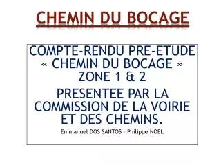 CHEMIN DU BOCAGE