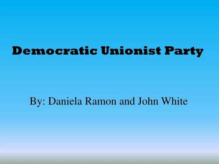 democratic unionist party