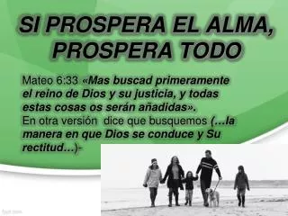 si prospera el alma prospera todo