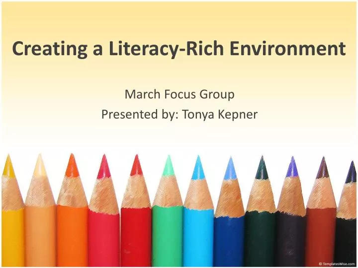 creating a literacy rich environment