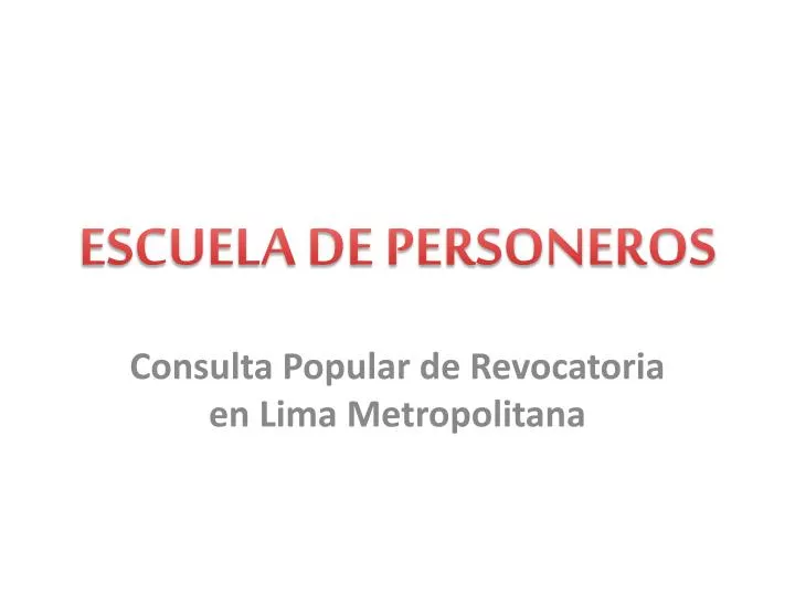 escuela de personeros