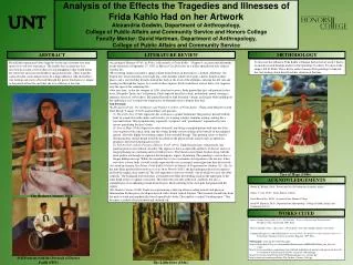 Analysis of the Effects the Tragedies and Illnesses of Frida Kahlo Had on her Artwork
