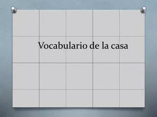 vocabulario de la casa
