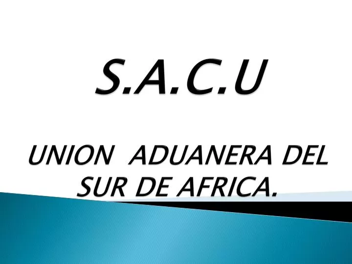 s a c u union aduanera del sur de africa