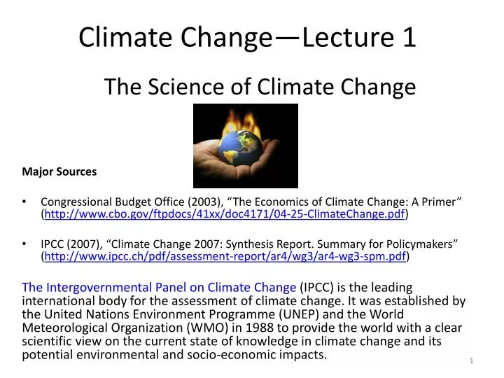 the science of climate change