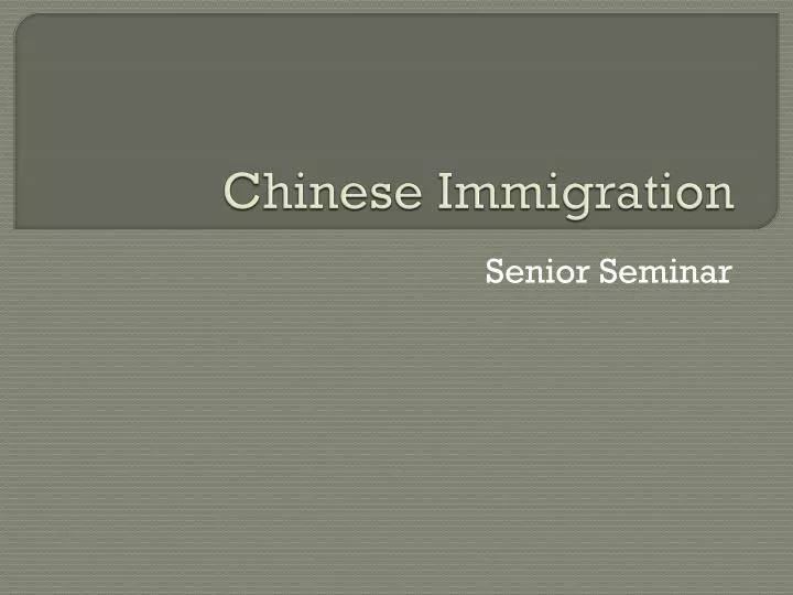 chinese immigration