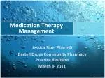 Medication Therapy Management - slide 1