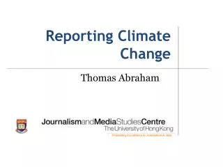 Reporting Climate Change