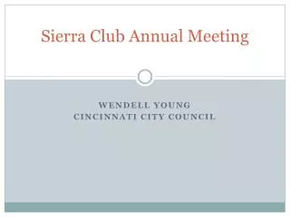 Sierra Club Annual Meeting