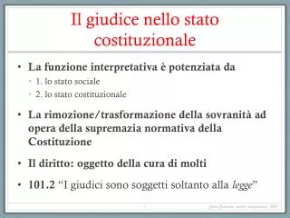 il giudice nello stato costituzionale