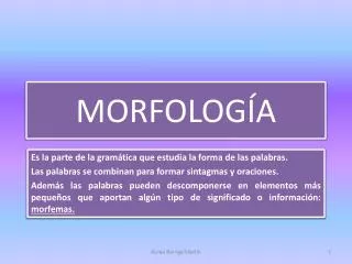 morfolog a
