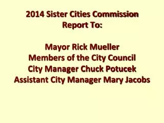 Sierra Vista Sister Cities Commission
