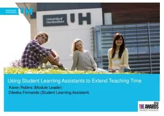 Using Student Learning Assistants to Extend Teaching Time Karen Robins (Module Leader)