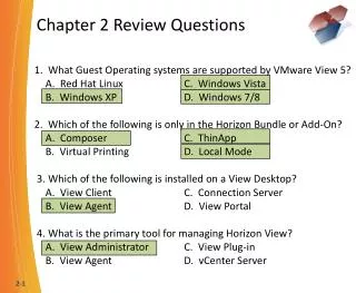 Chapter 2 Review Questions