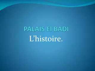 palais el badi