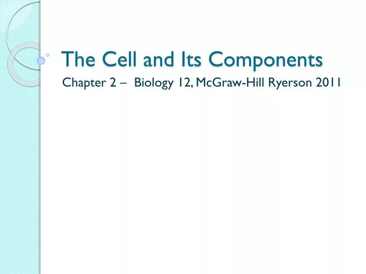 the cell and its components