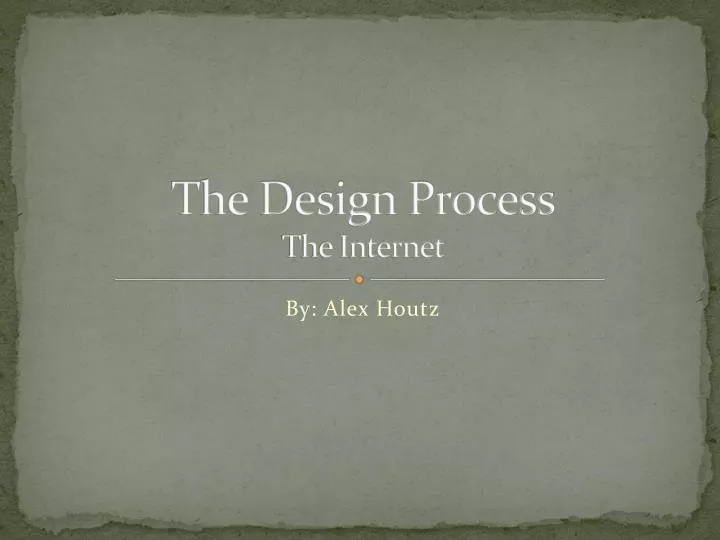 the design process the internet