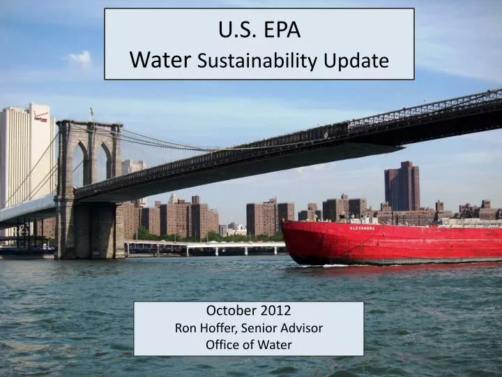 u s epa water sustainability update