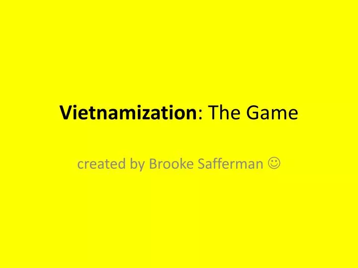 vietnamization the game