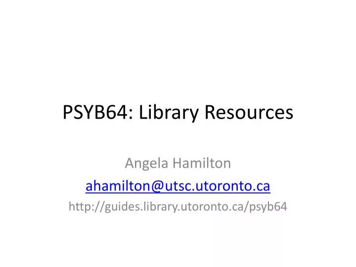 psyb64 library resources
