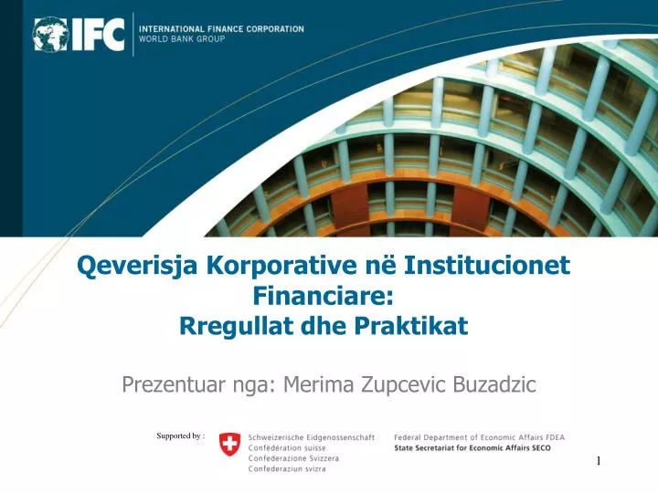 qeverisja korporative n institucionet financiare rregullat dhe praktikat